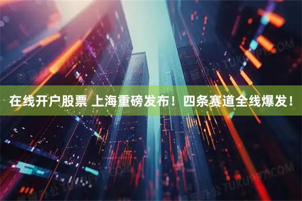 在线开户股票 上海重磅发布！四条赛道全线爆发！
